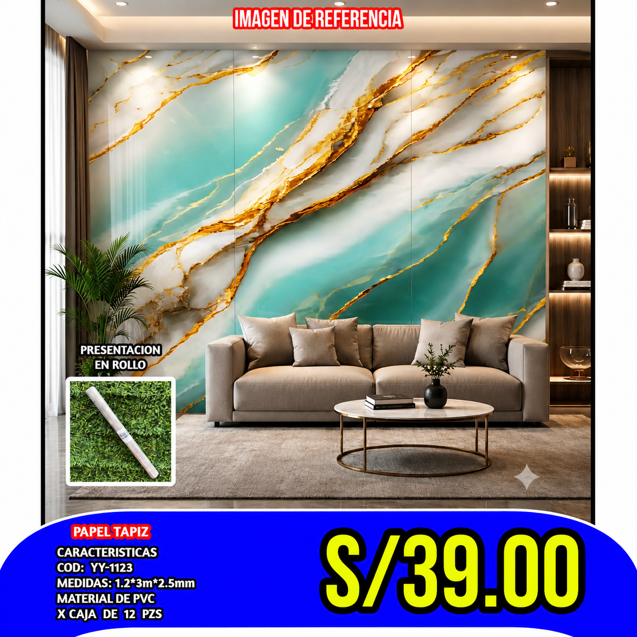 PEGATINA DECORATIVA AUTOADHESIVA COD:YY-1123  GROSOR 2.0MM MEDIDA 120x300CM (Copia) (Copia) (Copia) (Copia) (Copia) (Copia)