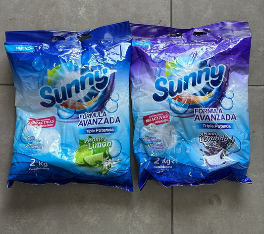 Detergente Sunny 2KG Limón o Lavanda