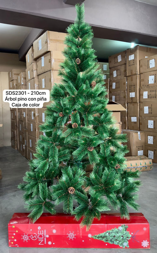 Árbol de navidad navideño con piña rama x rama 1.80m SDS2202