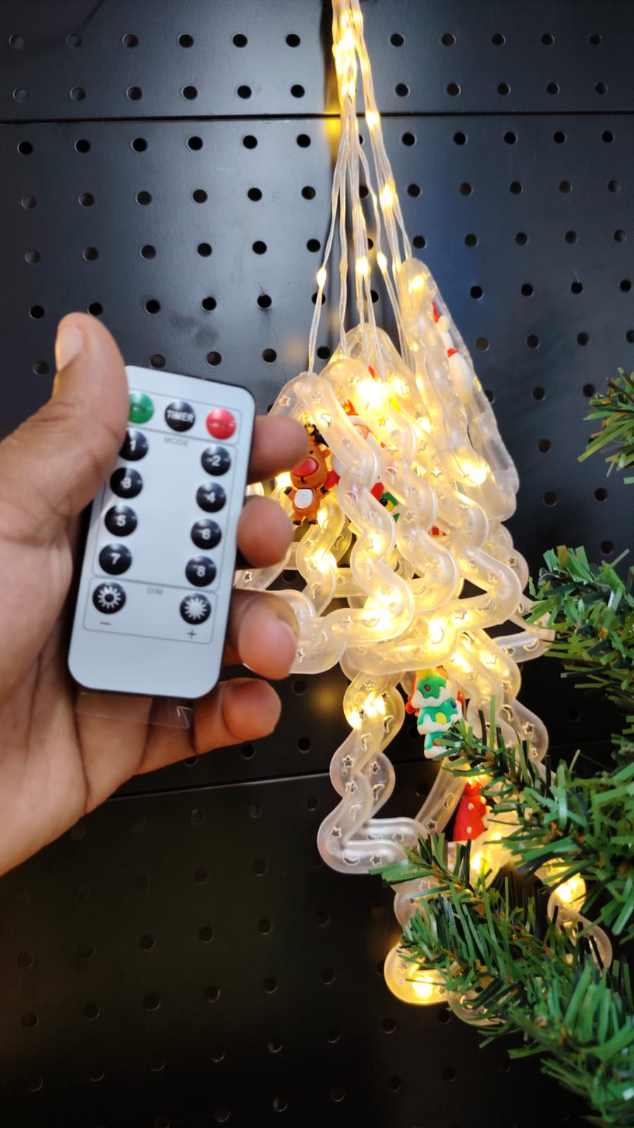 Luces luz led navidad navideñas tipo cortina para ventana 3m forma arbol 10 tiras entrada USB con CONTROL NL2327