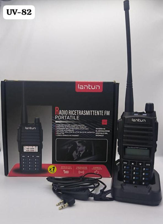 Radio de comunicación walkie Talkie LANTUN UV-82 (2 radios) Alcance promedio 6km