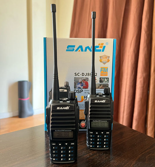 Radio de comunicación walkie talkie SANCI SC-DJ8082 (2 radios) alcance promedio 8km