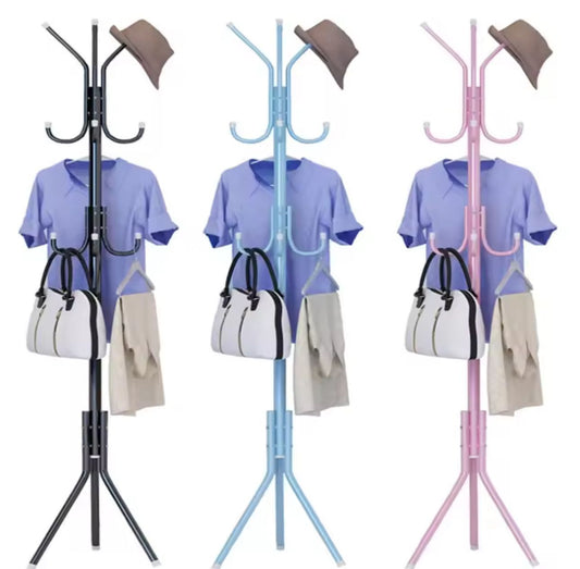 Colgador de ropa de pie perchero de metal multiusos