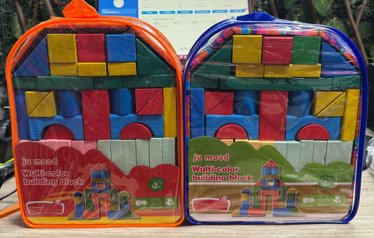 Mochila didáctica de madera para niño(a)s bloque didáctico