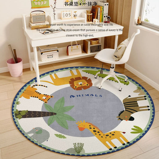Alfombras circular redondas antideslizante terciopelo 90cm diámetro