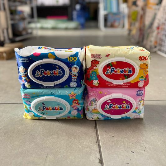 Pañitos toallitas húmedos estuche x100 Unidades Pepetin