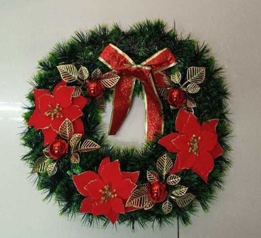 CORONA NAVIDEÑA DECORADA 35CM ZZ-9760