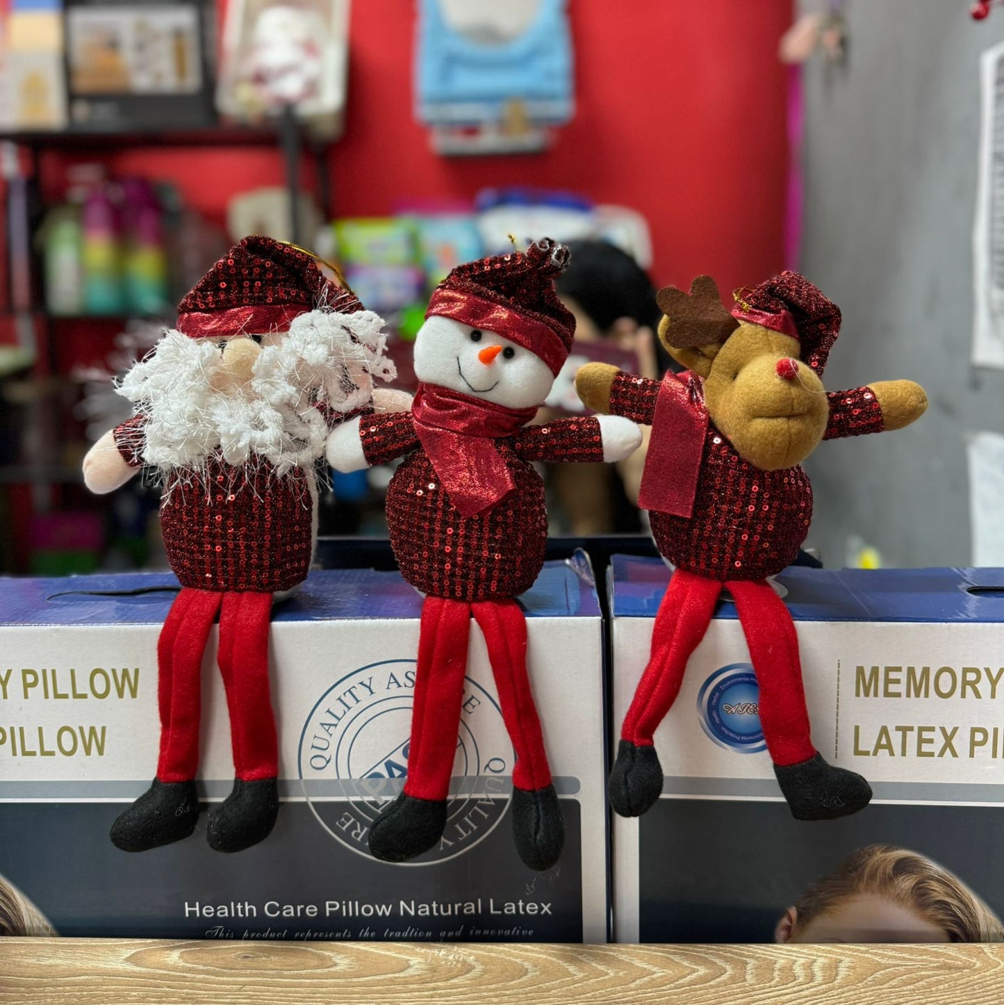 MUÑECO NAVIDEÑO MIX ROJO hombre de nieve papa Noel venado  GP-NA1140DEC