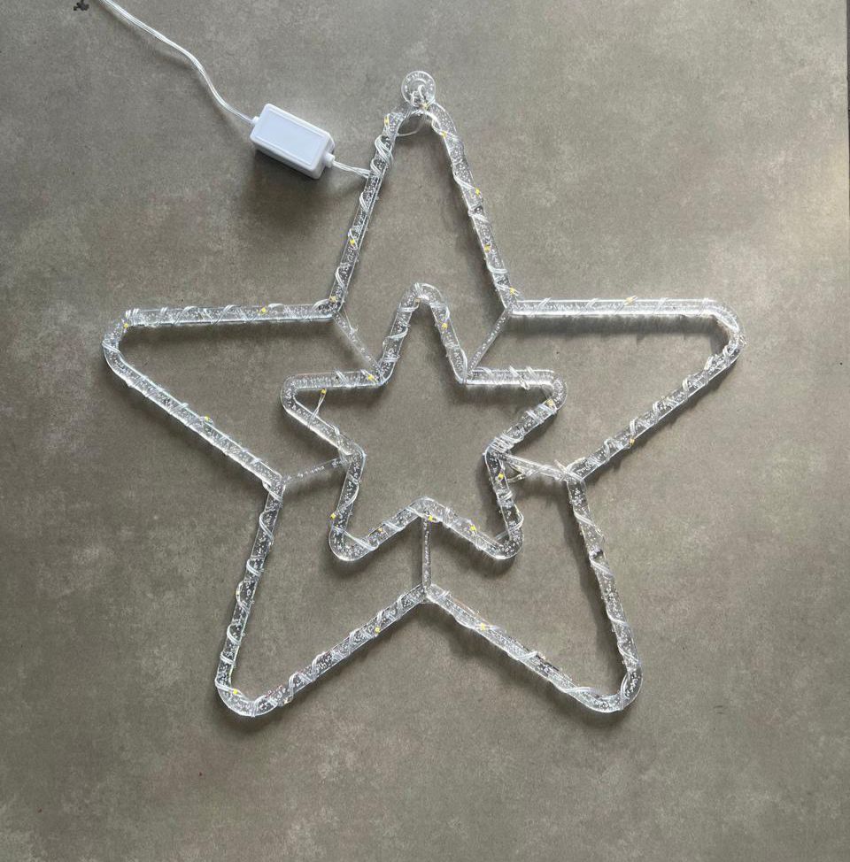 FIGURA LUZ LED ESTRELLA O CAMPANA 40x32CM Dorado o multicolor CL-SD286