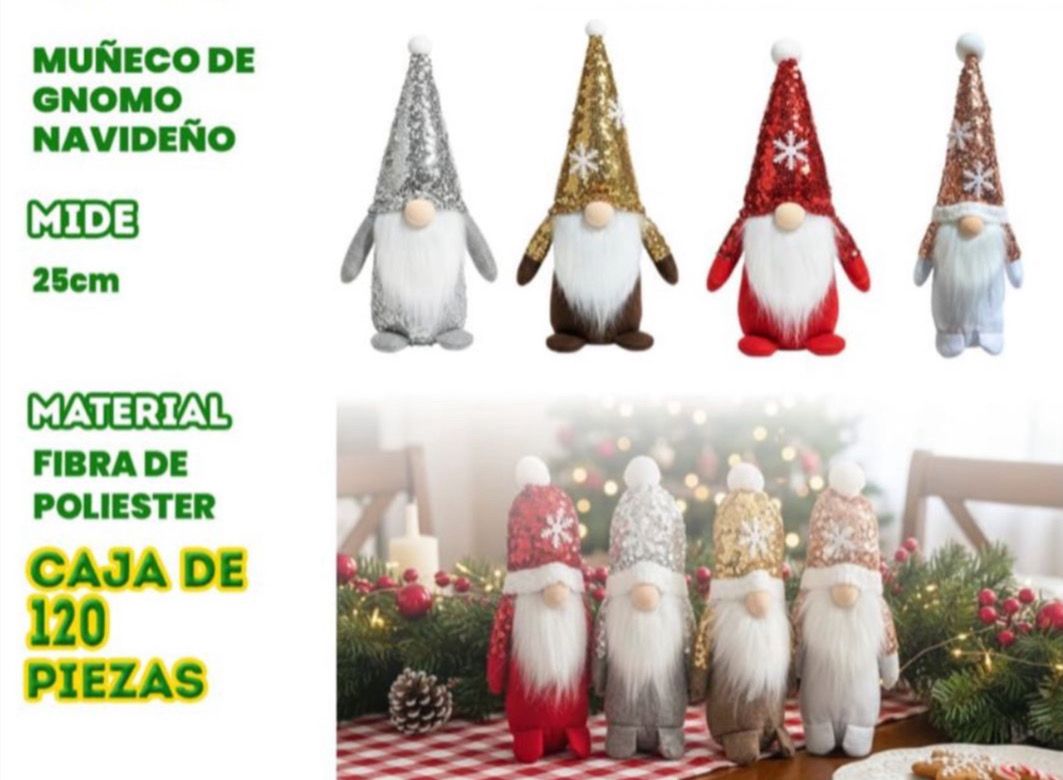 MUÑECO GNOMO NAVIDEÑO GP-NA1141DEC Altura 25cm