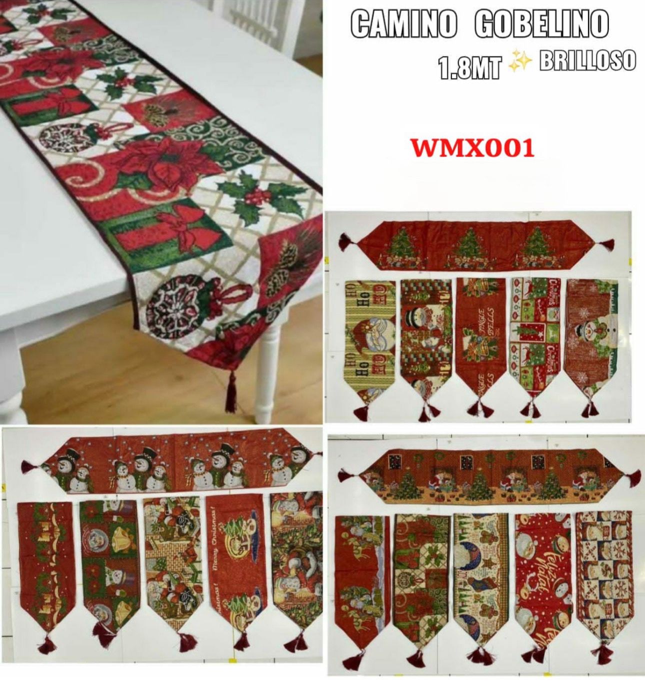 CAMINO O CENTRO DE MESA GOBELINO BRILLOSO CL-WMX0001