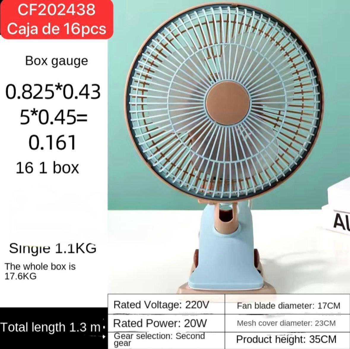 MINI VENTILADOR DE ESCRITORIO CON GANCHO GIRATORIO NE-CF202437