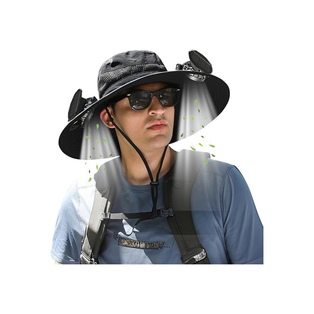 SOMBRERO CON VENTILADOR Y PANEL SOLAR AU-BH-MZ166