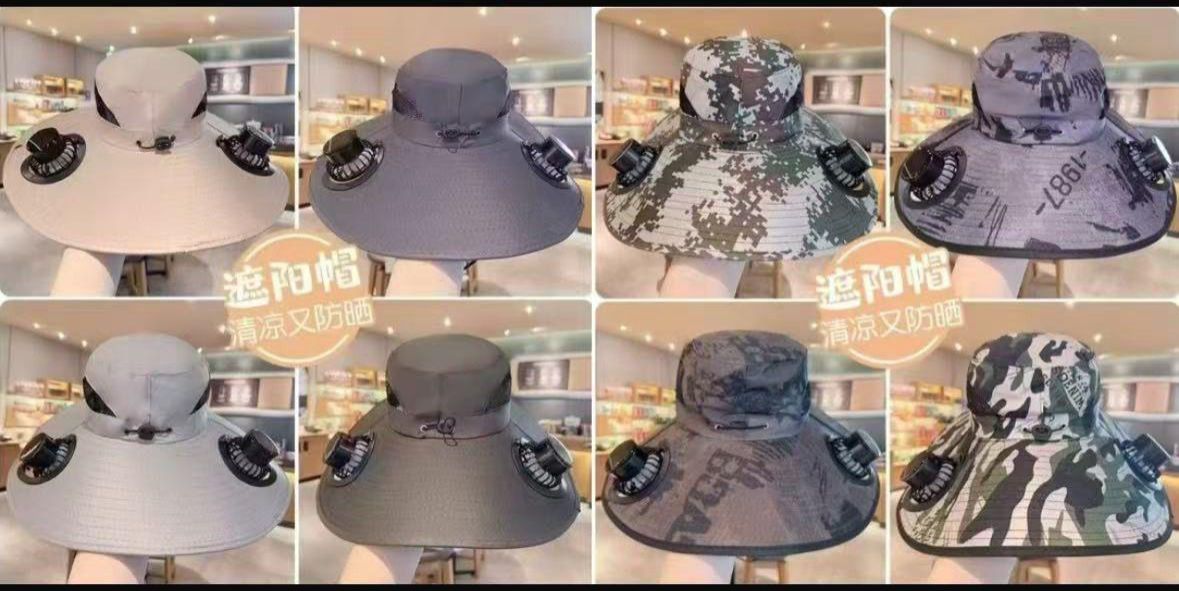 SOMBRERO CON VENTILADOR Y PANEL SOLAR AU-BH-MZ166