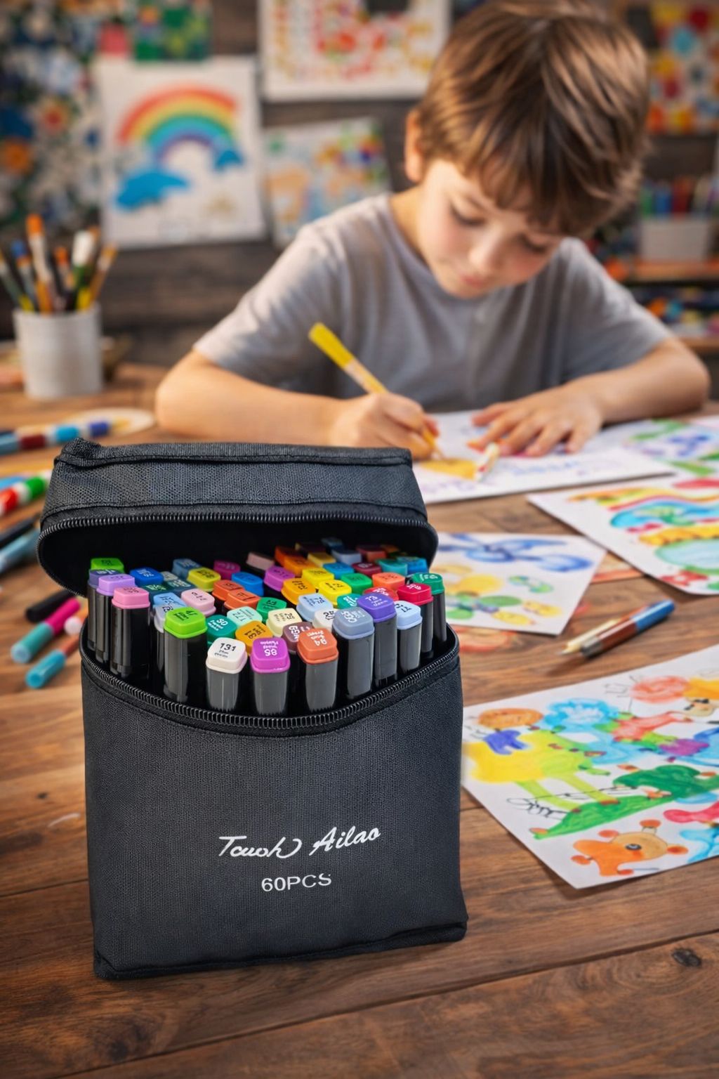 ESTUCHE DE PLUMONES TOUCH x60 CL-MKB-7