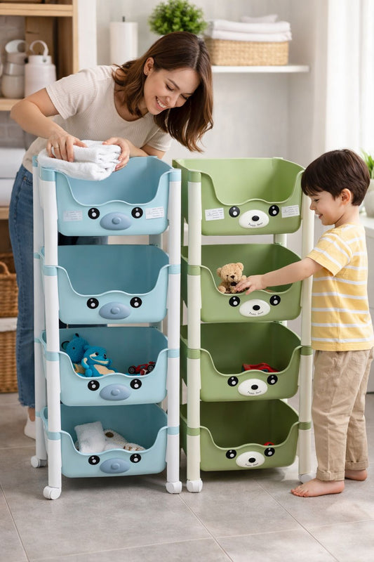 ESTANTE PVC 4 PISOS MULTIUSO NE-K734