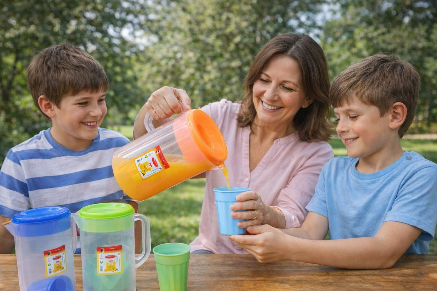 JARRA DE 4 LITROS CON DOS VASOS NACIONAL