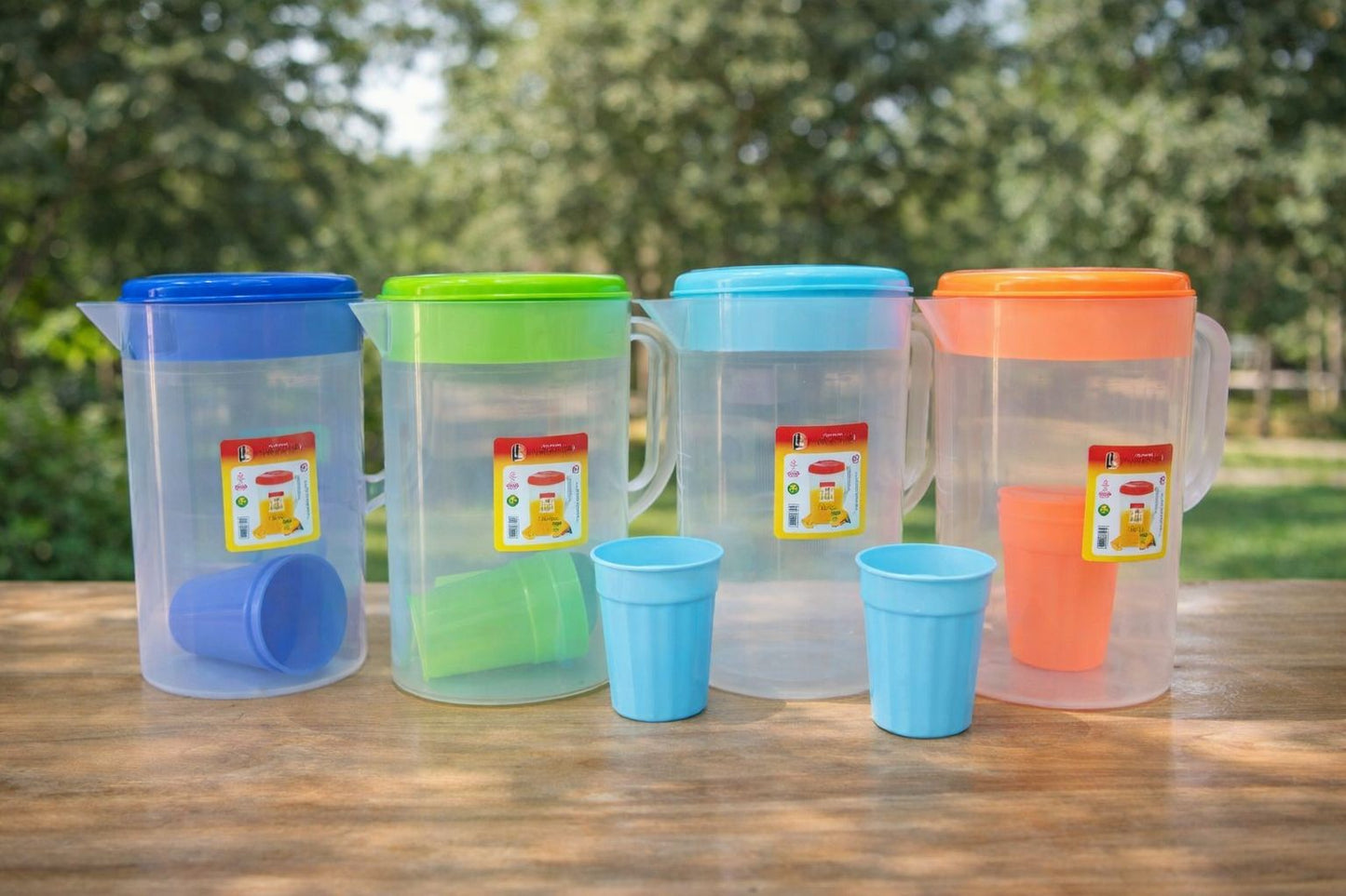 JARRA DE 4 LITROS CON DOS VASOS NACIONAL