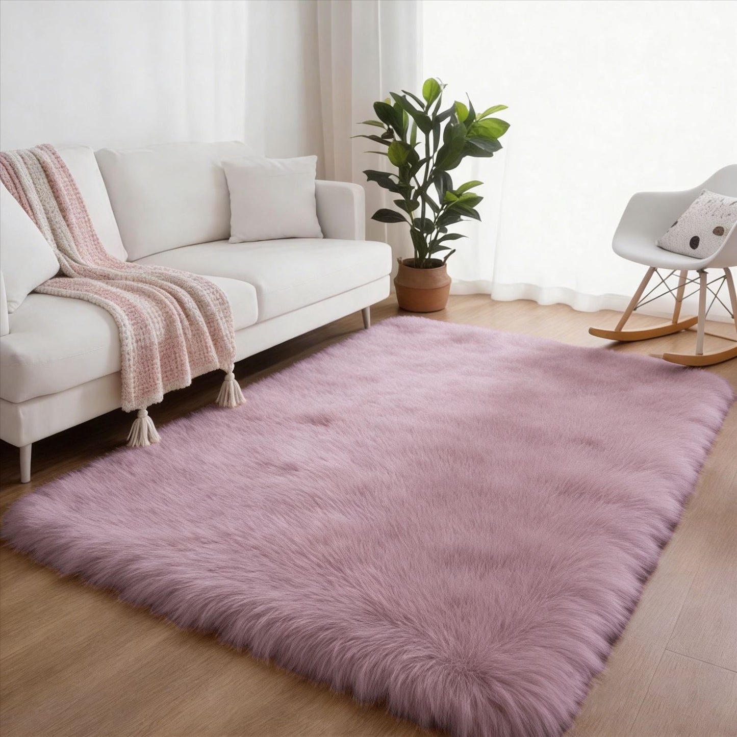 ALFOMBRAS PIEL DE CONEJO IMPORTADO 160x230CM CX-AF-2606