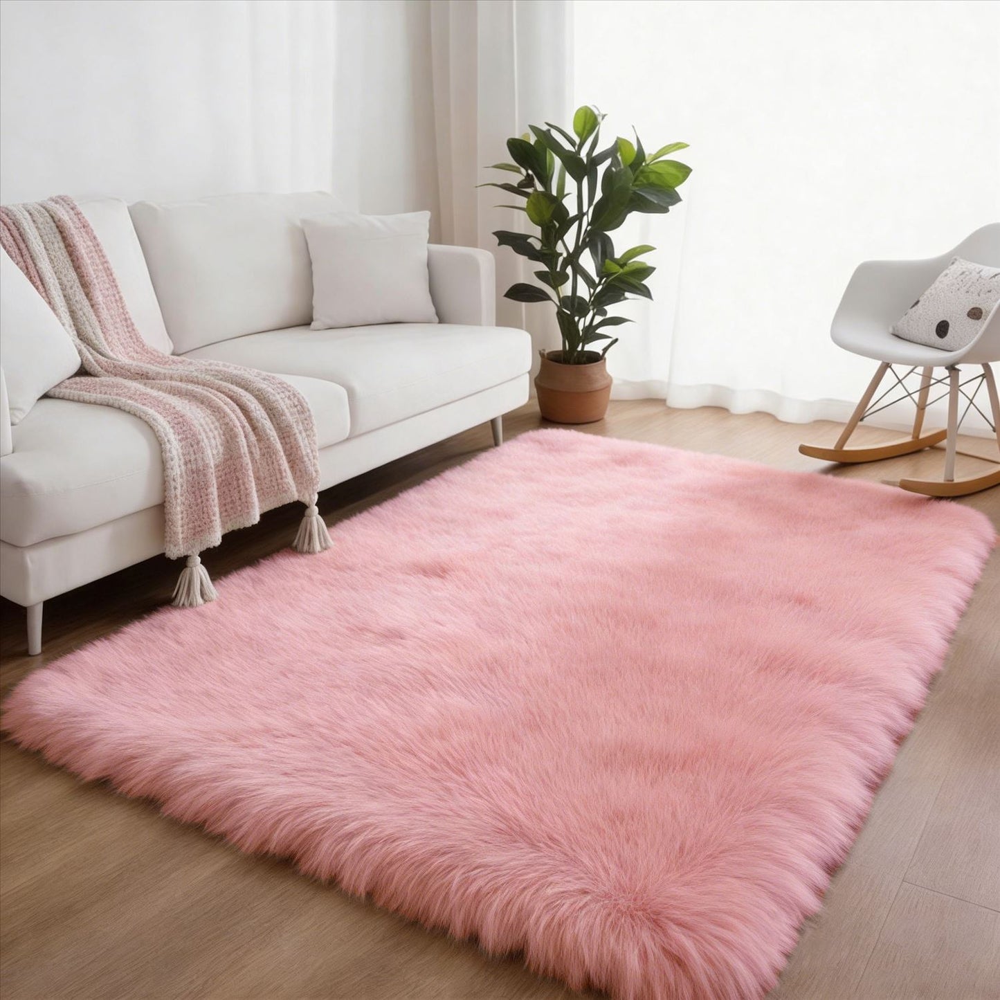 ALFOMBRAS PIEL DE CONEJO IMPORTADO 160x230CM CX-AF-2606