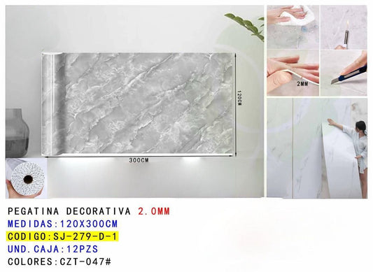 PEGATINA DECORATIVA AUTOADHESIVA COD:SJ-279-D-1  GROSOR 2.0MM MEDIDA 120x300CM