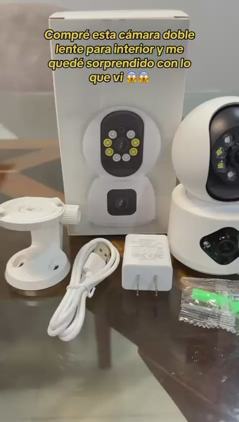 Cámara doble lente y 360 IP vigilancia interior WIFI