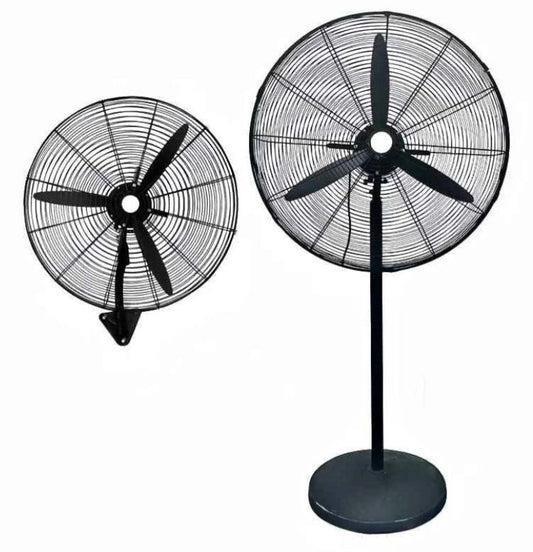 Ventilador industrial 30" metal 2 en 1 pedestal y pared 3 hélices 270w oscilante MS-80