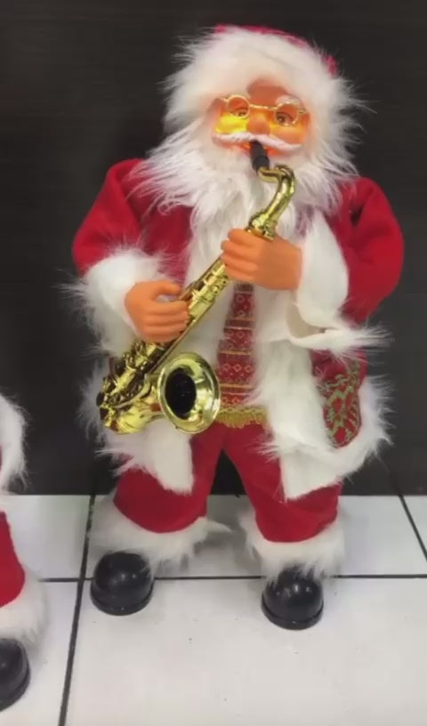 Muñeco navideño Papa noel bailarín con musical 60cm