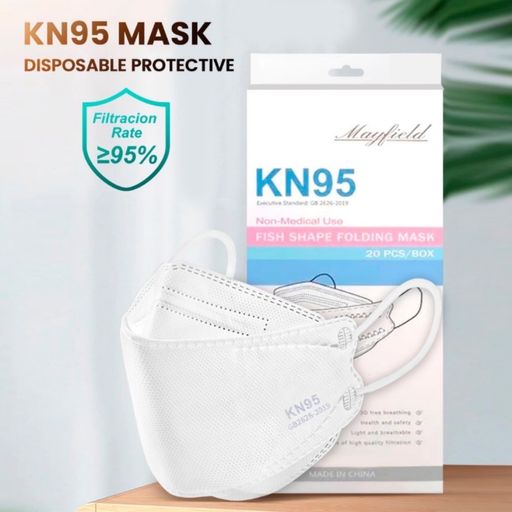 Mascarilla KN95 adulto Caja x 20 Unidades MAYFIELD