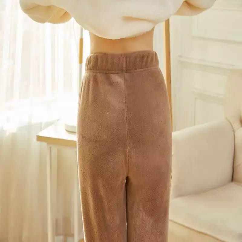 Pantalon tipo jogger plush piel de conejo importado