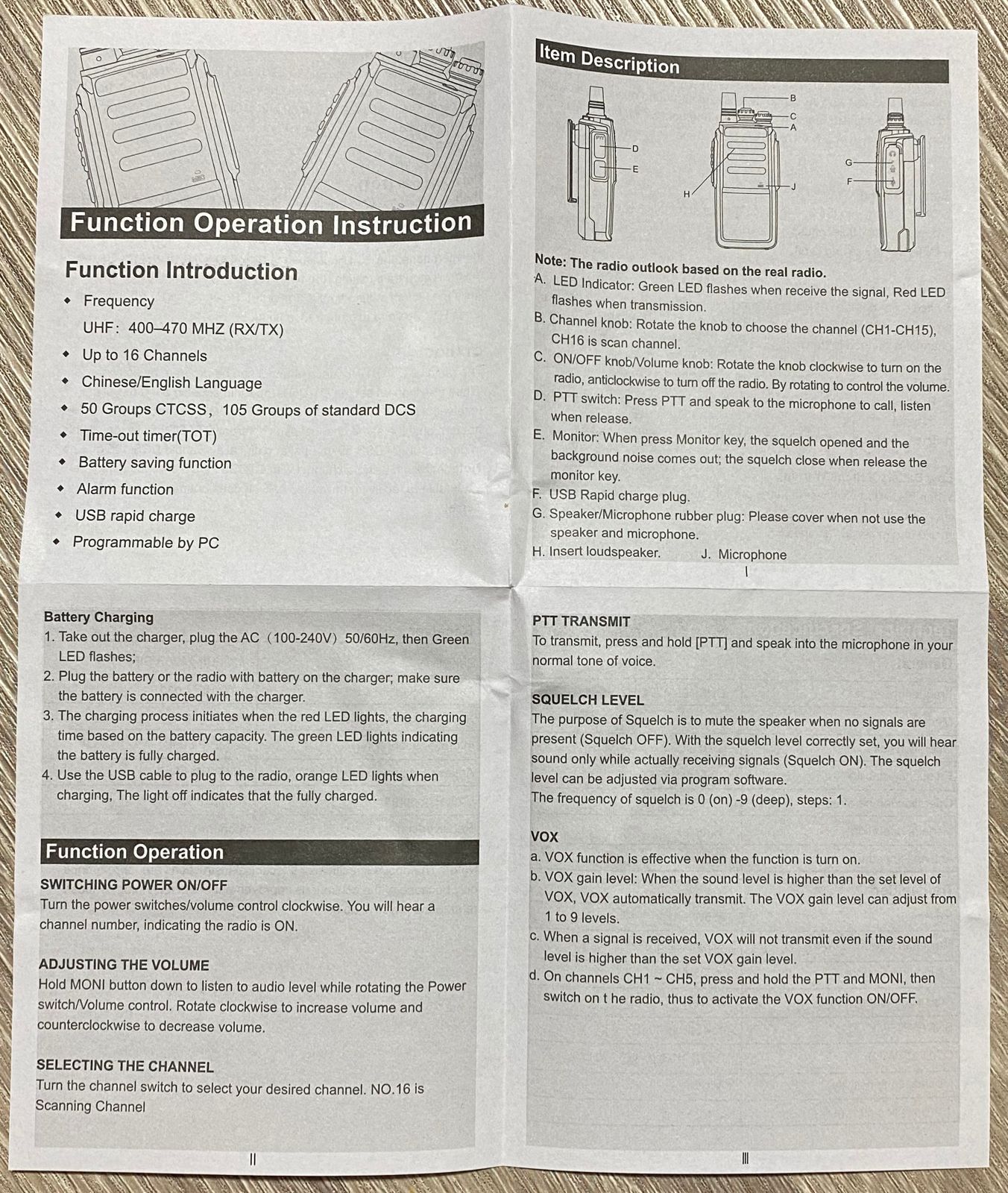 Radio Walkie Talkie LT-V1 Lantun (2 Radios)