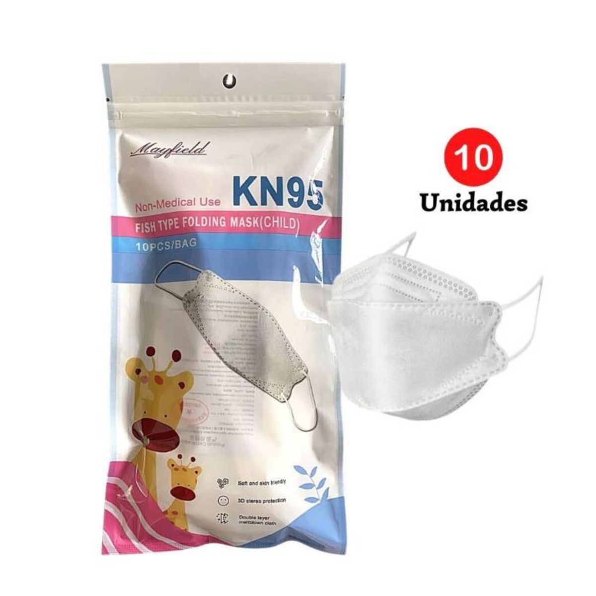 Mascarilla KN95 de niños estuche x 10 unidades MAYFIELD