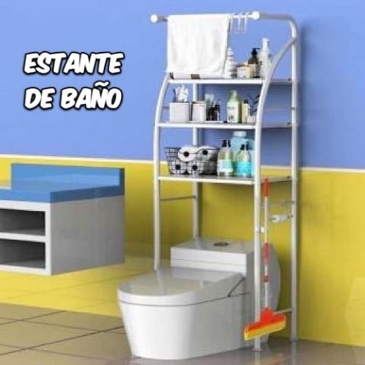 Mueble organizador estante de baño ahorrador de espacio