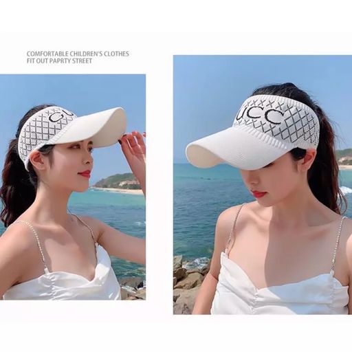 Visera de algodón con bordado Gucc de dama