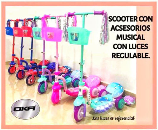 Scooter de niño con luces musical