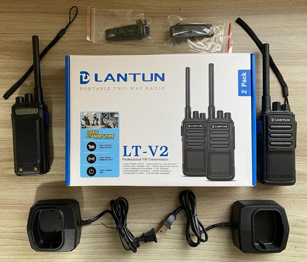 Radio walkie talkie LANTUN LT -V2 (2 Radios) Alcance promedio 2Km o mas