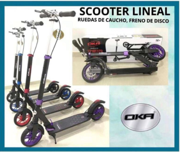 Scooter lineal juvenil ruedas de caucho